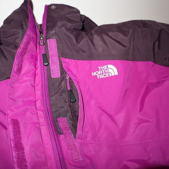 The North Face Women Sz XL Purple HyVent Removable Liner & Hood Snow Jacket - Picture 3 of 16